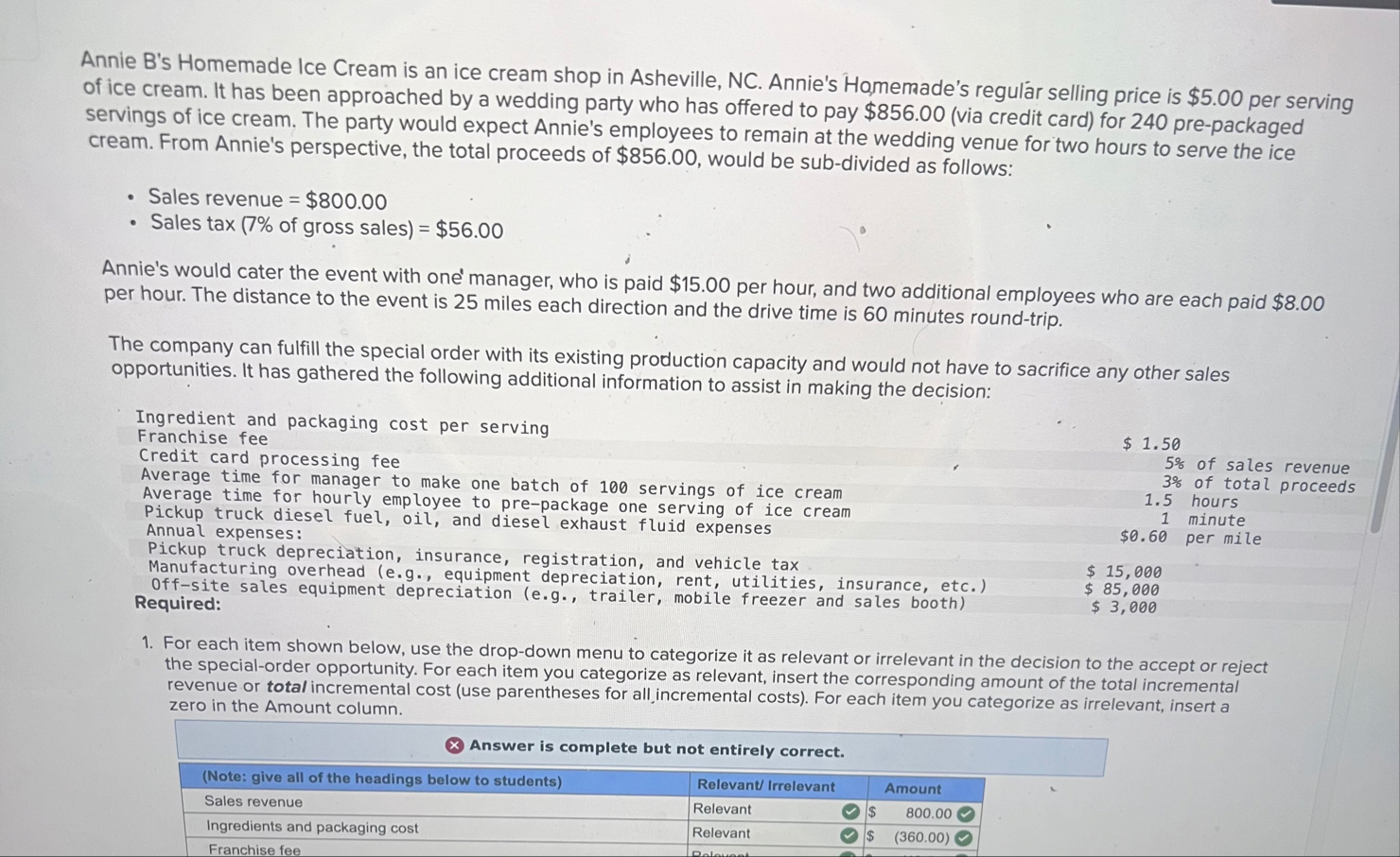 work mode: This shows what is correct or