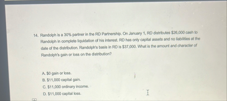 Randolph is a 3 0 % partner in the RD