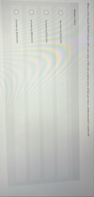 When a firm issues 5 0 , 0 0 0 shares with a par