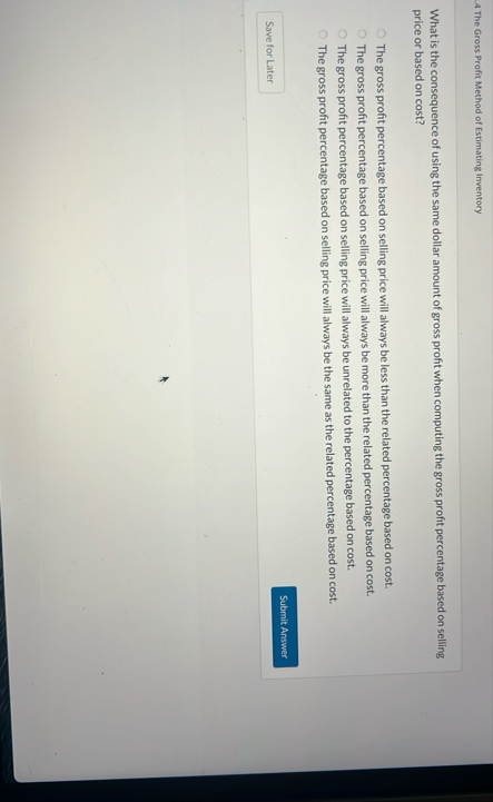 4 The Gross Profit Method of Estimating Inventory