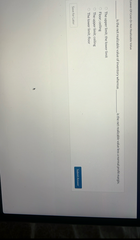 Lower - Of - Cost - Or - Net Realizable Value is