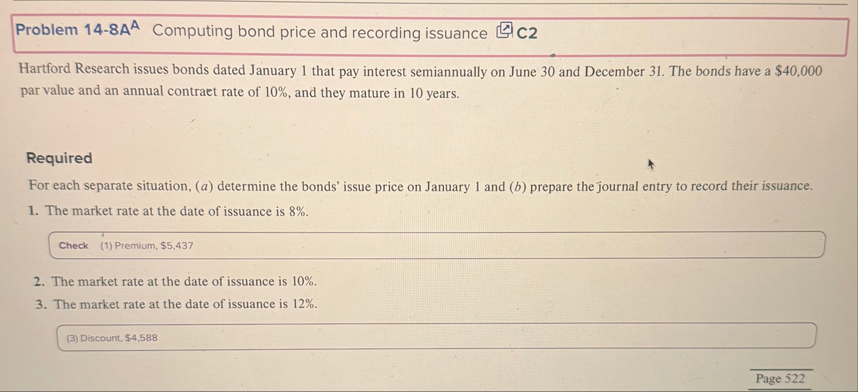 Problem 1 4 - 8 A A A Computing bond price and