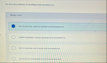The three key methods of classifying retal