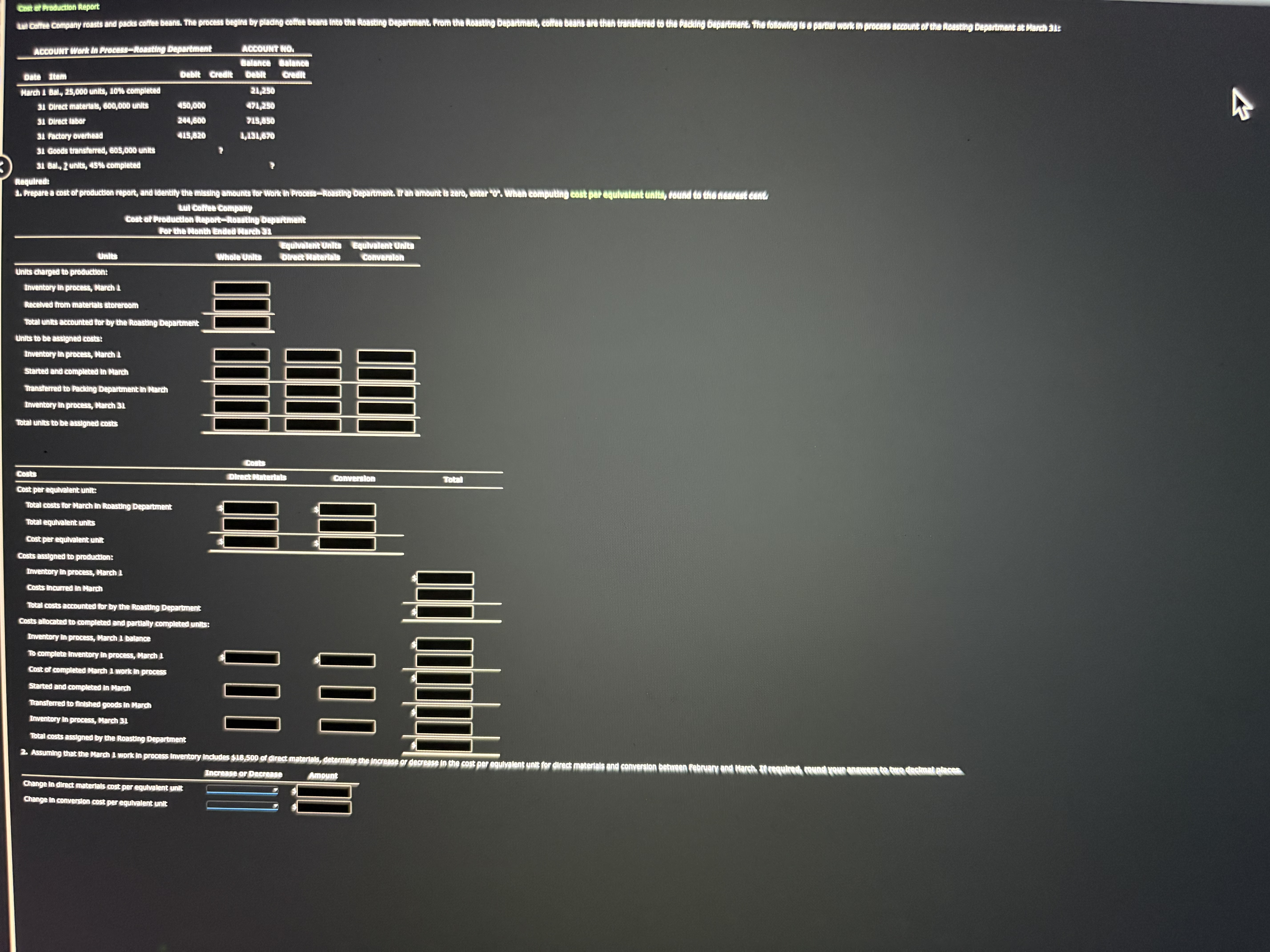 how to do this report and what would be the