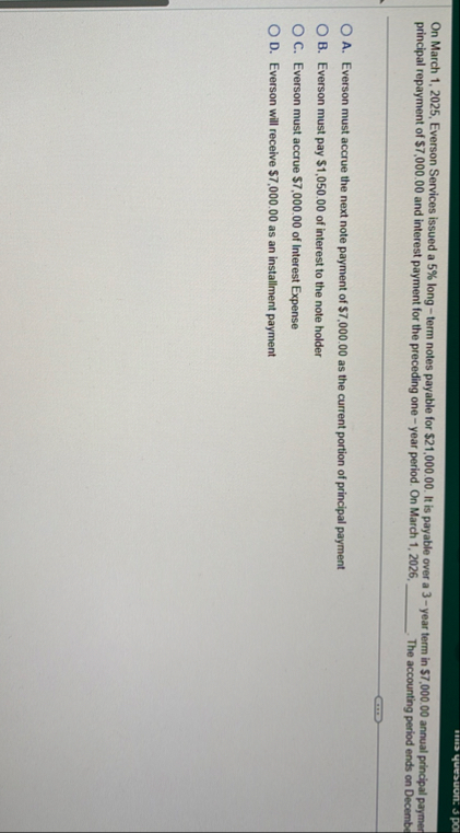 On March 1 , 2 0 2 5 , Everson Services issued a
