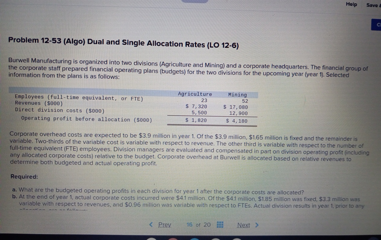 Help Save Problem 1 2 - 5 3 ( Algo ) Dual and