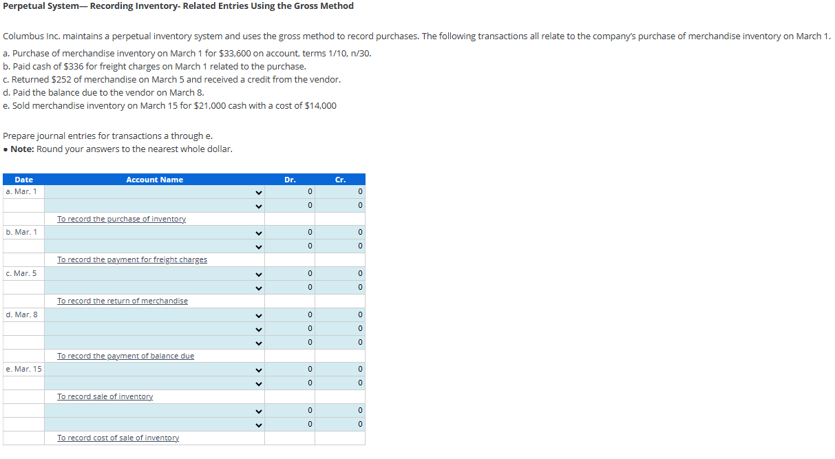 Perpetual System - Recording Inventory - Related