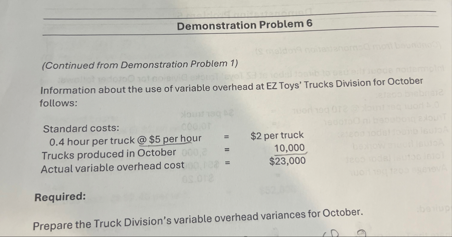 Demonstration Problem 6 ( Continued from