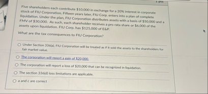 Five shareholders each contribute $ 1 0 , 0 0 0