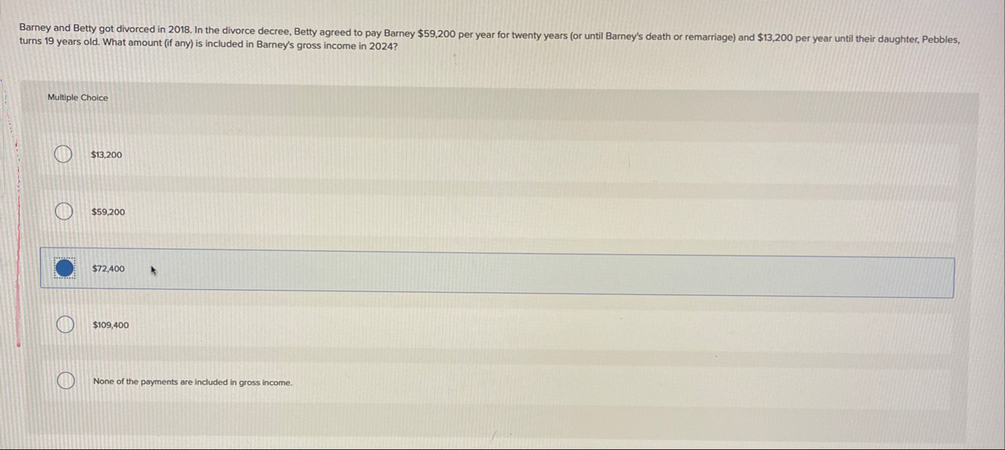 turns 1 9 years old. What amount ( if any ) is