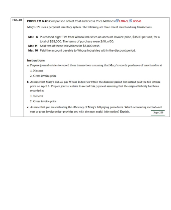 Pb 6 . 4 B PROBLEM 6 . 4 B Comparison of Net Cost