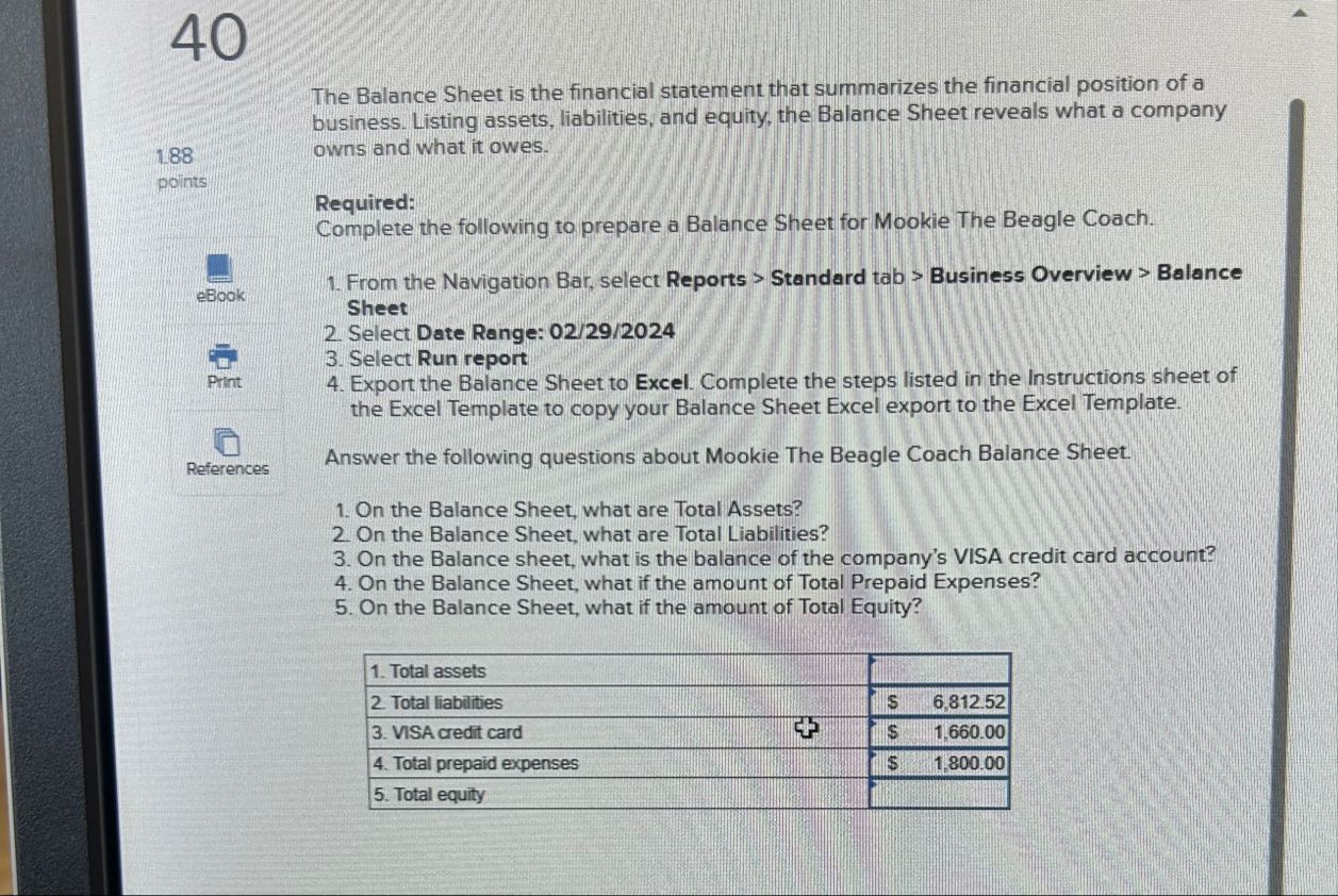 4 0 1 . 8 8 points eBook Print: References The