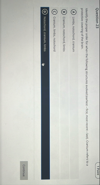 Question 2 3 Identify the proper order for when