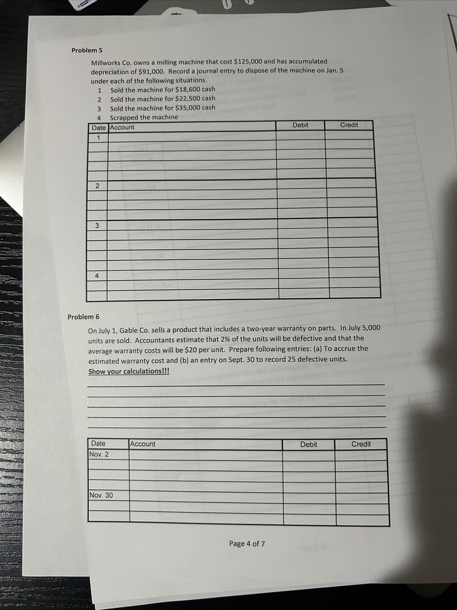 Problem 5 Millworks Co . owns a milling machine