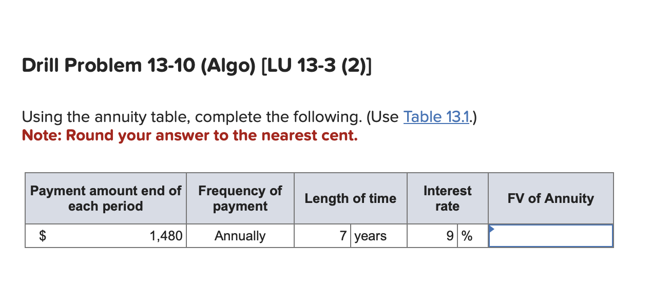 Drill Problem 1 3 - 1 0 ( Algo ) [ LU 1 3 - 3 ( 2