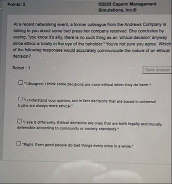 Points: 5 e 2 0 2 5 Capsim Management