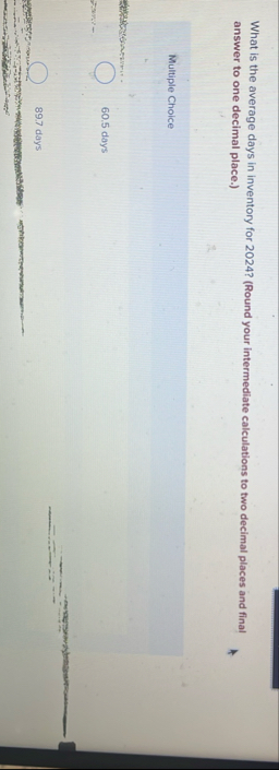 What is the average days in inventory for 2 0 2 4