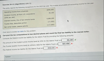 Frercise 2 0 - 1 2 ( Algorithmic ) ( LO . 1 ) The