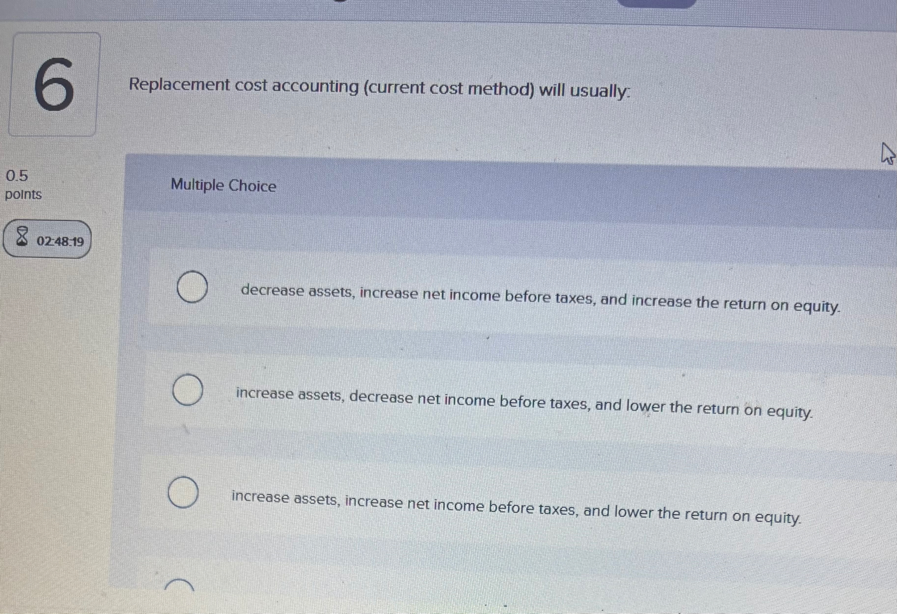 Replacement cost accounting ( current cost method