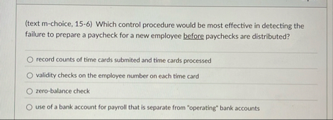 ( text m - choice, 1 5 - 6 ) Which control
