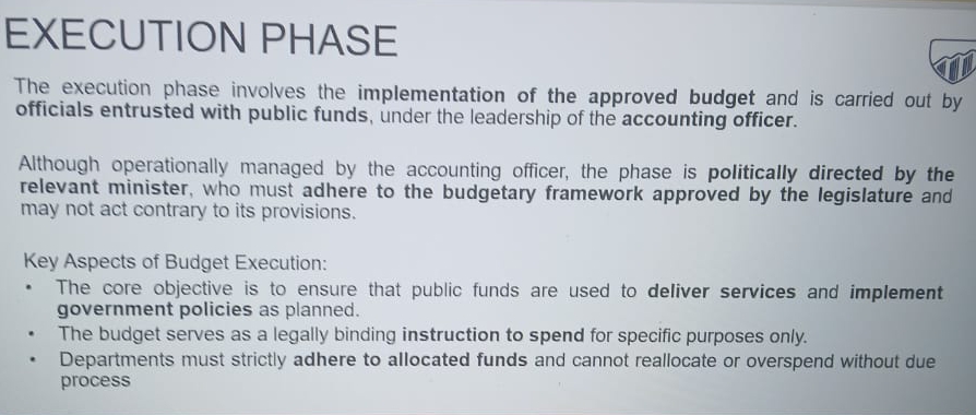 EXECUTION PHASE The execution phase involves the