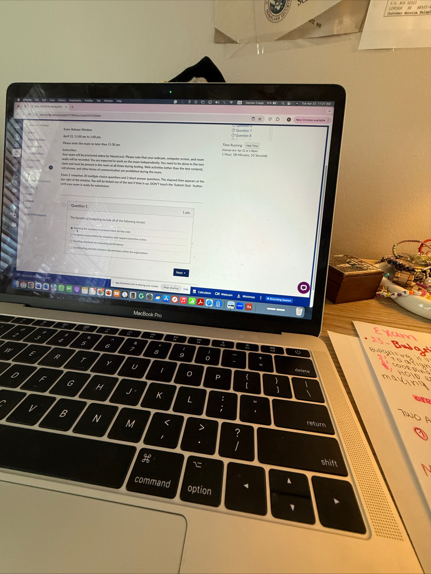 The benefits of budgeting include all of the