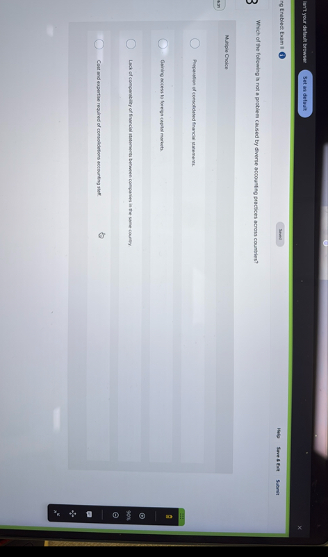 isn't your default browser ng Enabled: Exam II