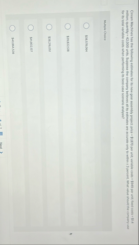 for is total variable costs when performing is
