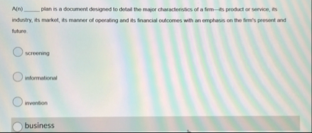 A ( n ) plan is a document designed to detail the