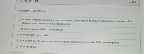 A section 3 3 8 election: is useful when the