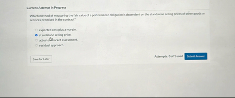 Current Attempt in Progress Which method of