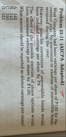 Problem 2 3 - 1 1 ( AICPA Adapted ) West Company