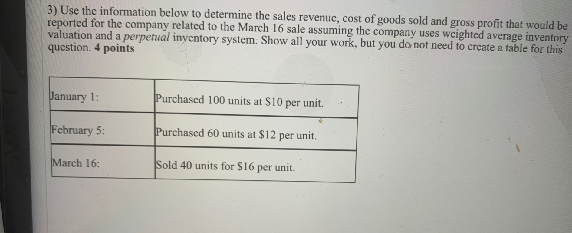 How to solve Use the information below to