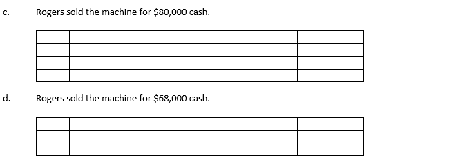 Problem # 2 : Rogers Plumbing owns a machine that