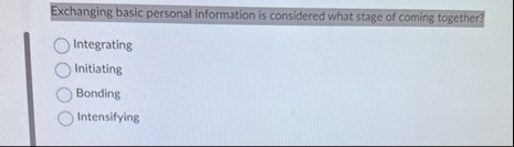 Exchanging basic personal information is