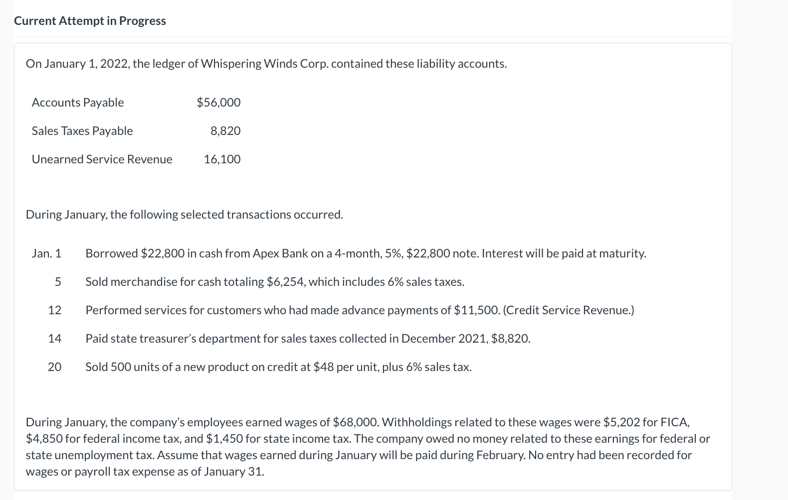 Current Attempt in Progress On January 1 , 2 0 2