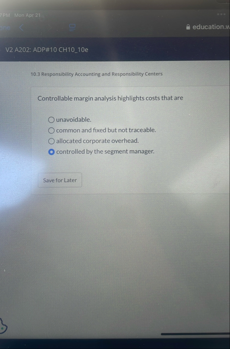 Mon Apr 2 1 education.u V 2 A 2 0 2 : ADP# 1 0 CH