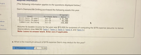 1 of 4 mequirea innormation [ The following