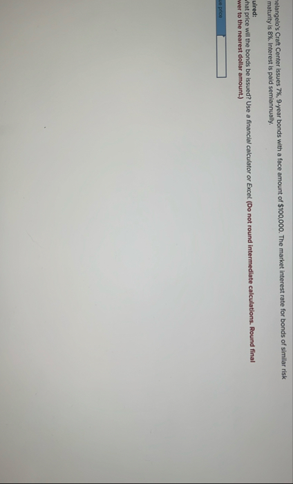 velangelo's Craft Center issues 7 % , 9 - year