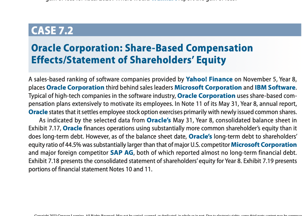 1 . Compute Oracle s long - term debt to