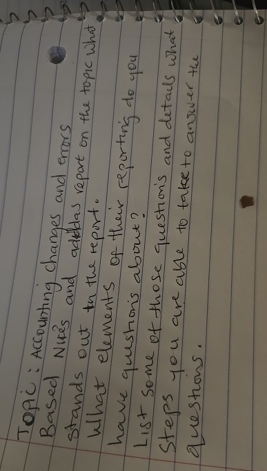 Topic: Accounting changes and errors Based Nikes