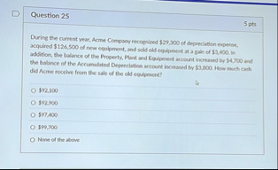 Question 2 5 5 pts During the current year, Acme