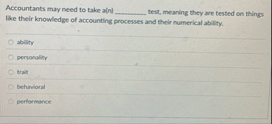 Accountants may need to take a ( n ) test,