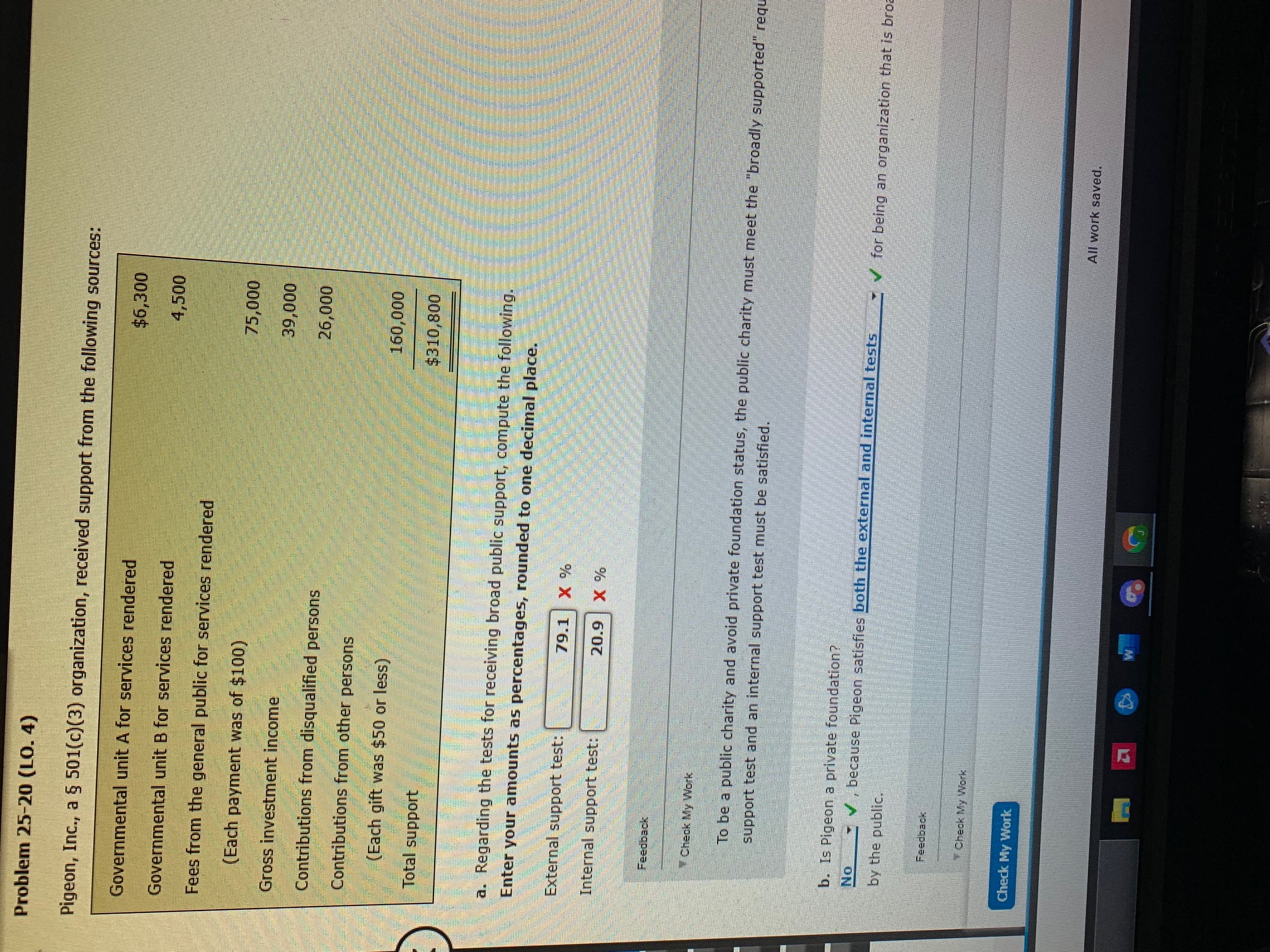 Problem 2 5 - 2 0 ( LO . 4 ) Pigeon, Inc., a \ (