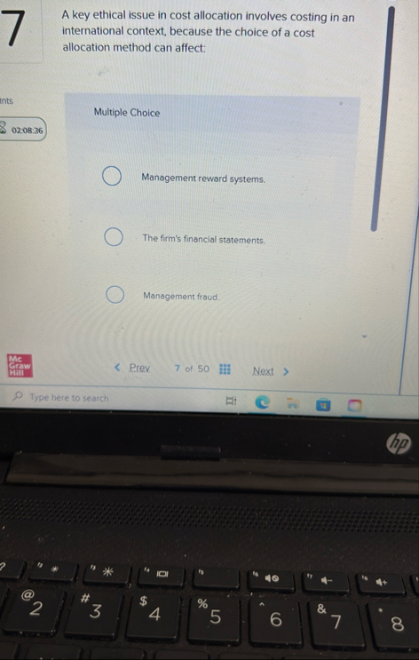 7 A key ethical issue in cost allocation involves