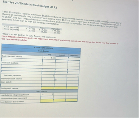 Hw ( 1 1 ) Exercise 2 0 - 2 0 ( Static ) Cash