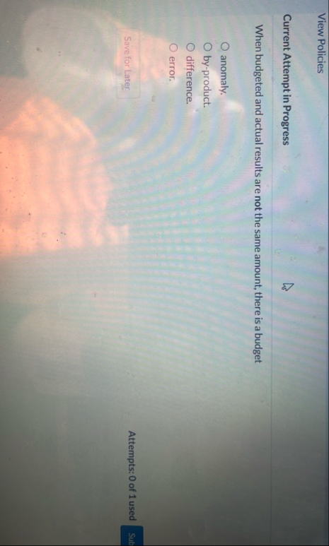 View Policies Current Attempt in Progress When