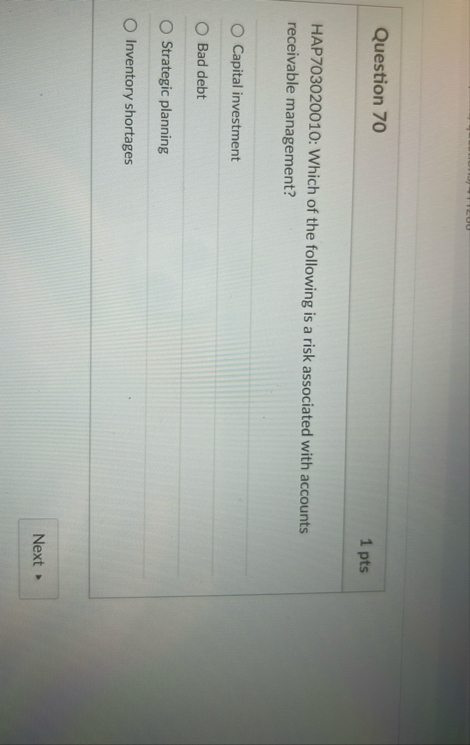Question 7 0 1 pts HAP 7 0 3 0 2 0 0 1 0 : Which