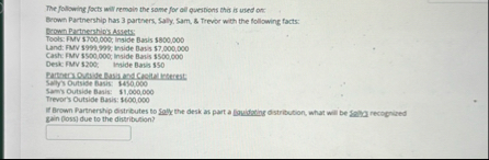 The following focts will remoin the same for all