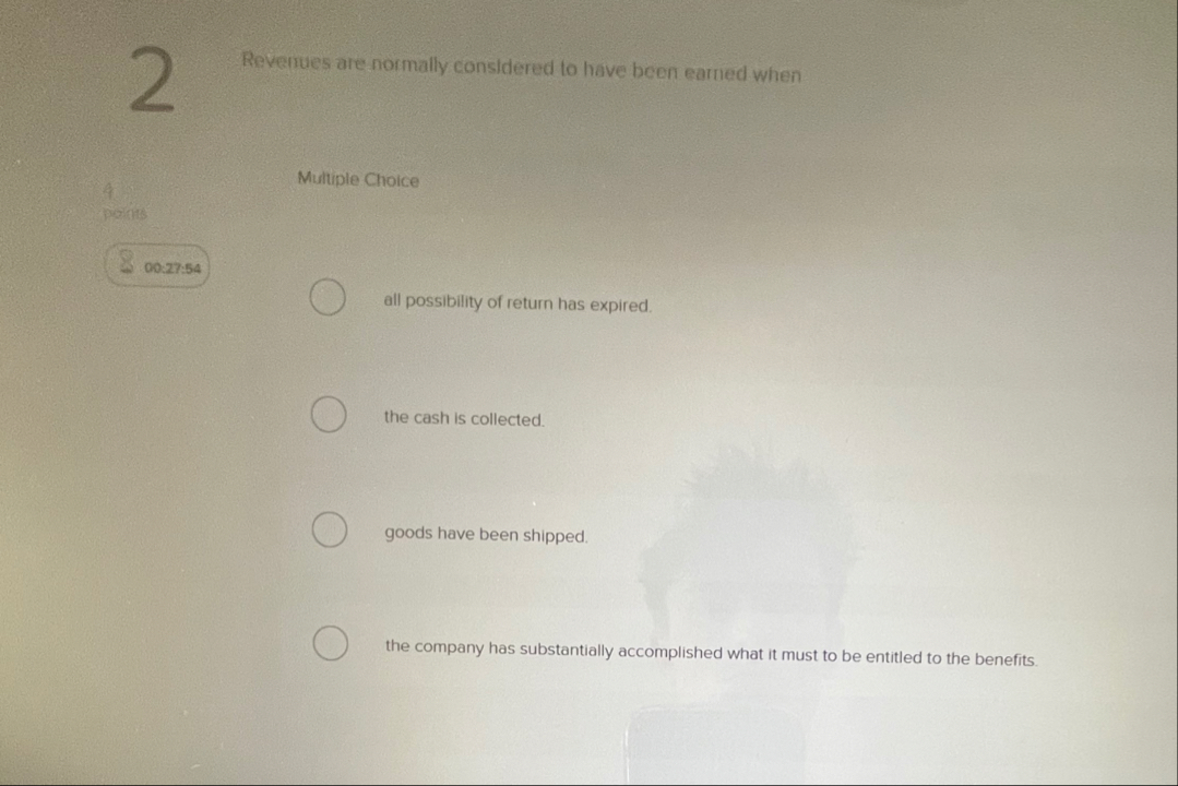 Revenues are normally consldered to have been